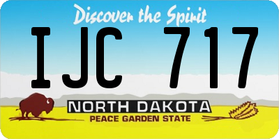 ND license plate IJC717
