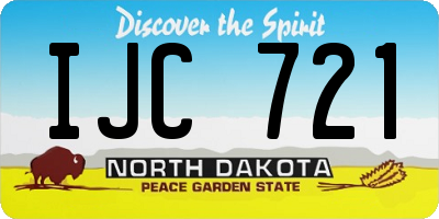ND license plate IJC721