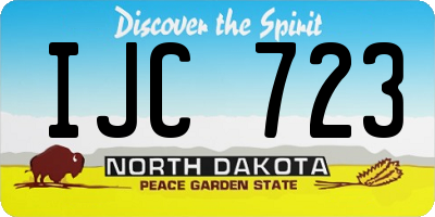 ND license plate IJC723