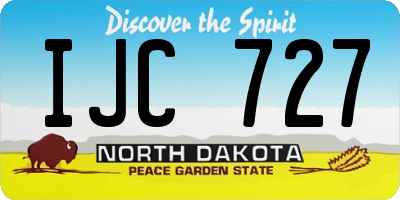ND license plate IJC727