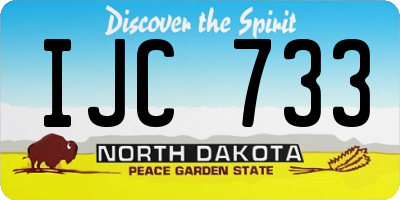 ND license plate IJC733