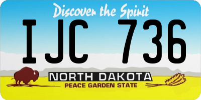 ND license plate IJC736