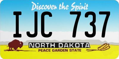 ND license plate IJC737