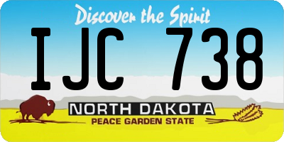 ND license plate IJC738