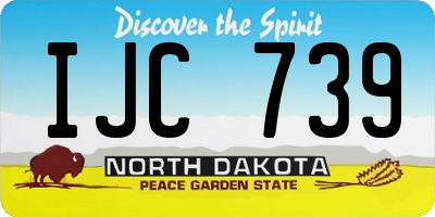 ND license plate IJC739