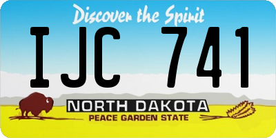 ND license plate IJC741