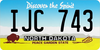 ND license plate IJC743