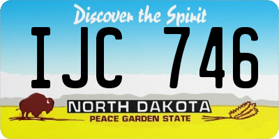 ND license plate IJC746