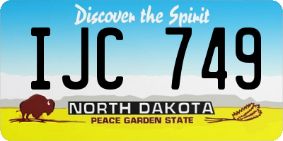 ND license plate IJC749