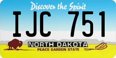 ND license plate IJC751