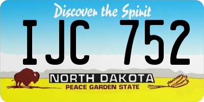 ND license plate IJC752