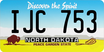 ND license plate IJC753