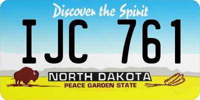 ND license plate IJC761