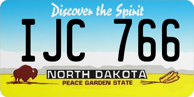 ND license plate IJC766