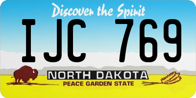 ND license plate IJC769