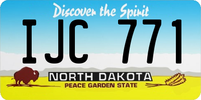 ND license plate IJC771