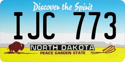 ND license plate IJC773
