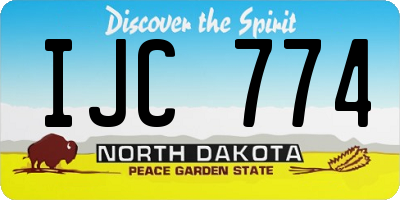 ND license plate IJC774