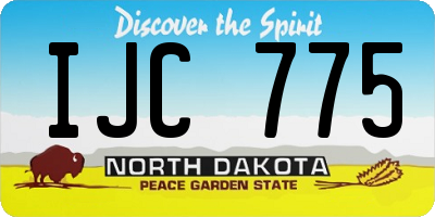 ND license plate IJC775