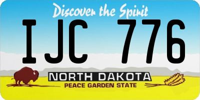 ND license plate IJC776