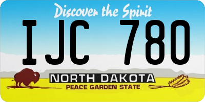 ND license plate IJC780