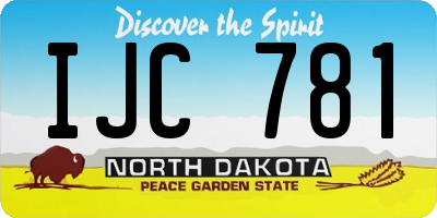 ND license plate IJC781