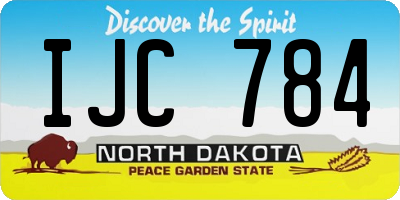ND license plate IJC784