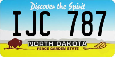 ND license plate IJC787