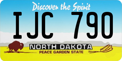 ND license plate IJC790