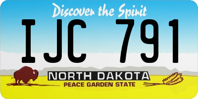 ND license plate IJC791