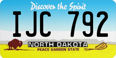 ND license plate IJC792