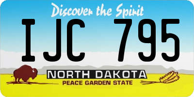 ND license plate IJC795