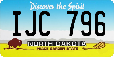 ND license plate IJC796