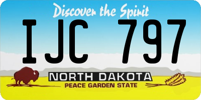ND license plate IJC797