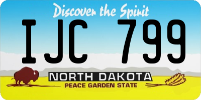 ND license plate IJC799
