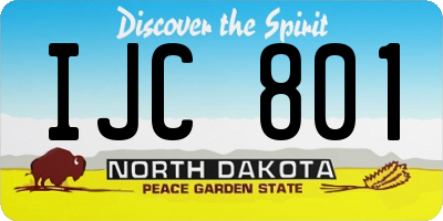 ND license plate IJC801