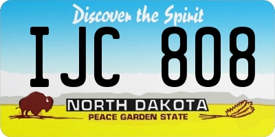 ND license plate IJC808