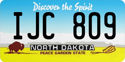 ND license plate IJC809