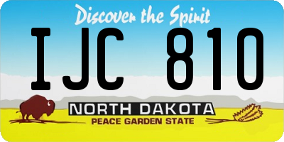 ND license plate IJC810