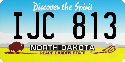 ND license plate IJC813