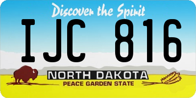 ND license plate IJC816
