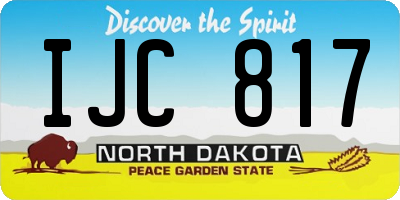 ND license plate IJC817