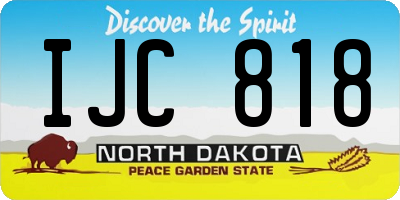 ND license plate IJC818