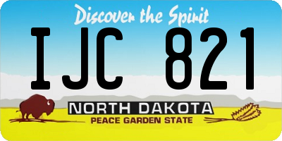 ND license plate IJC821