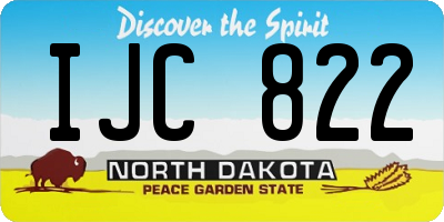 ND license plate IJC822