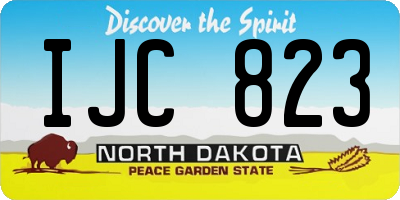 ND license plate IJC823