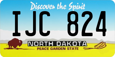 ND license plate IJC824