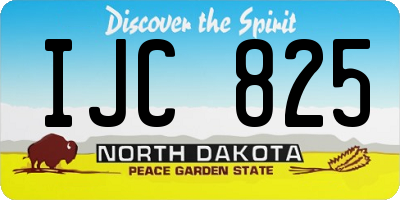 ND license plate IJC825