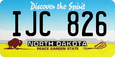 ND license plate IJC826
