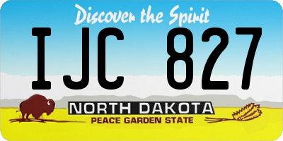 ND license plate IJC827